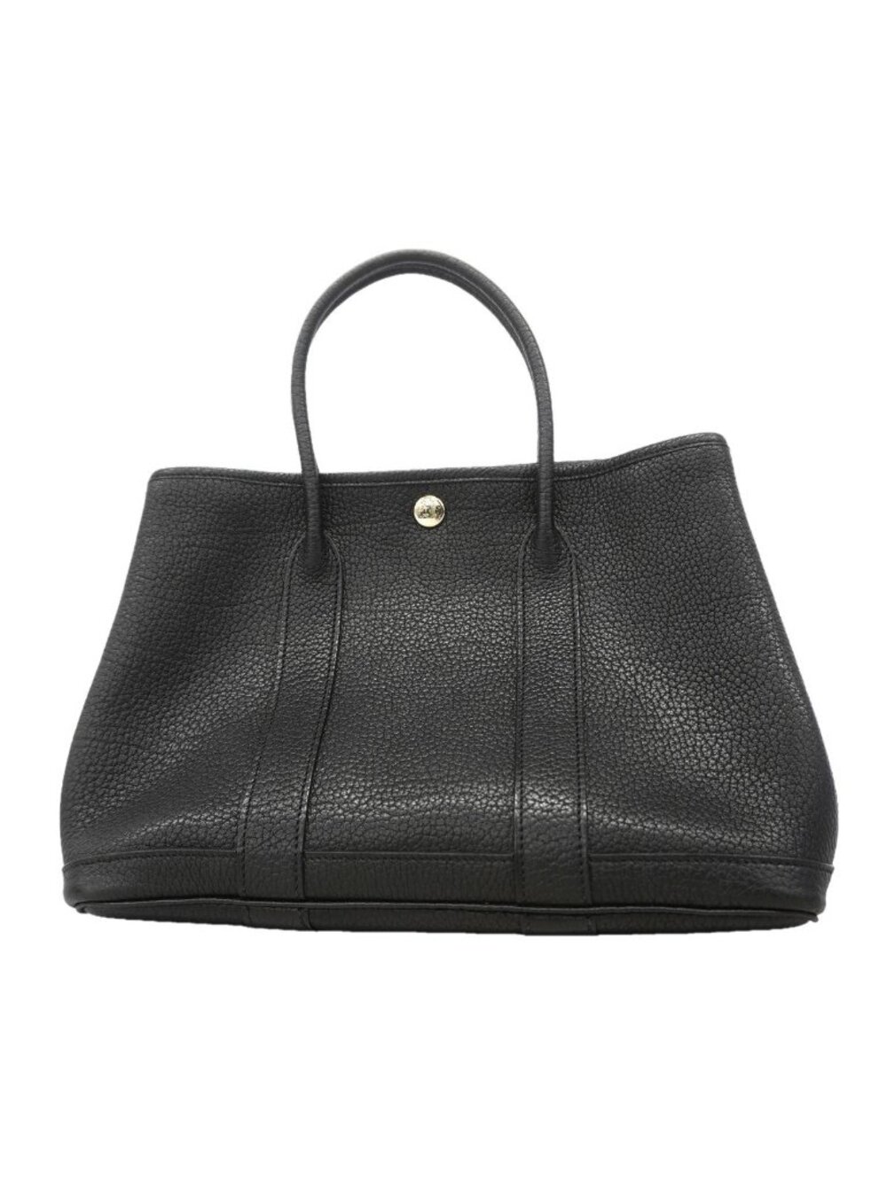 Hermes Tote Bag Garden Party TPM Negonda Black Silver